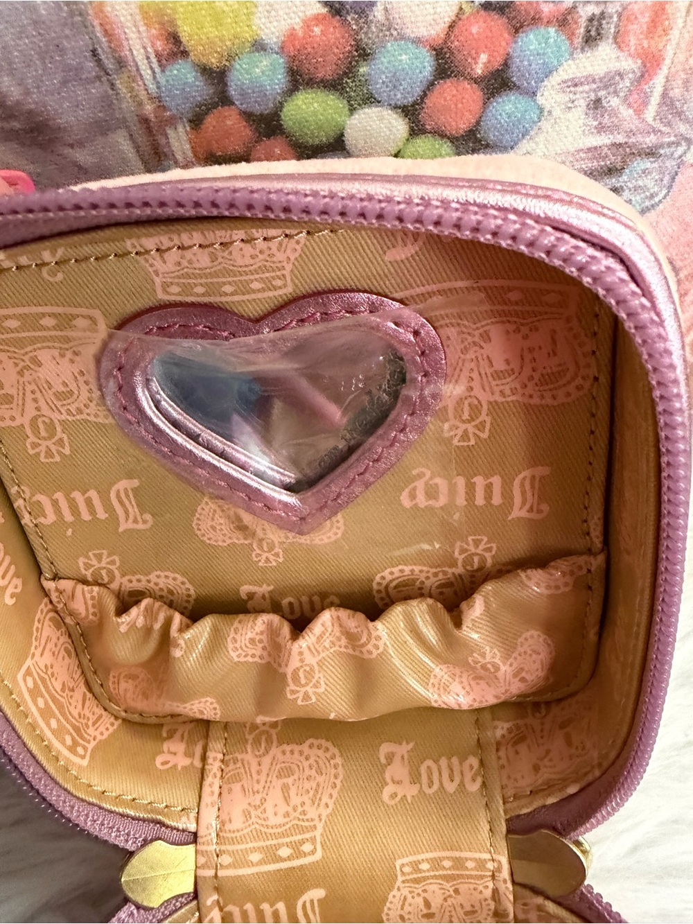 Rare Vintage 2007 Juicy Couture Pink Velour Micro Mini Case and Barrel Bag - Picture 8 of 16